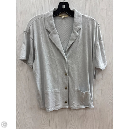 Top Short Sleeve Basic By Madewell In Grey, Size: S