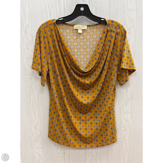 Top Short Sleeve Designer By Michael Kors In Orange, Size: M