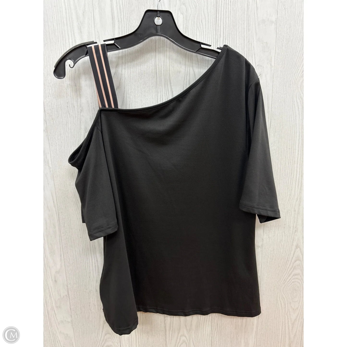 Top Short Sleeve Basic By Shein In Black, Size: 2x