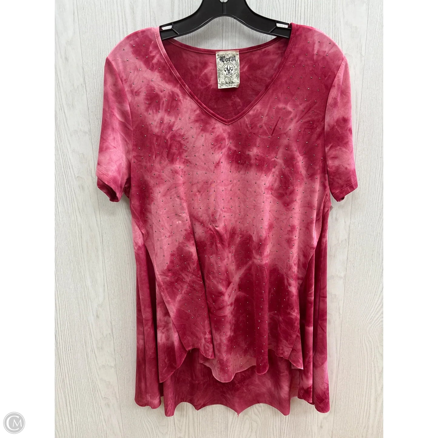 Top Short Sleeve Basic By Vocal In Red, Size: L