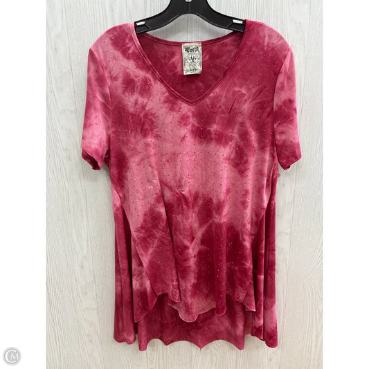 Top Short Sleeve Basic By Vocal In Red, Size: L