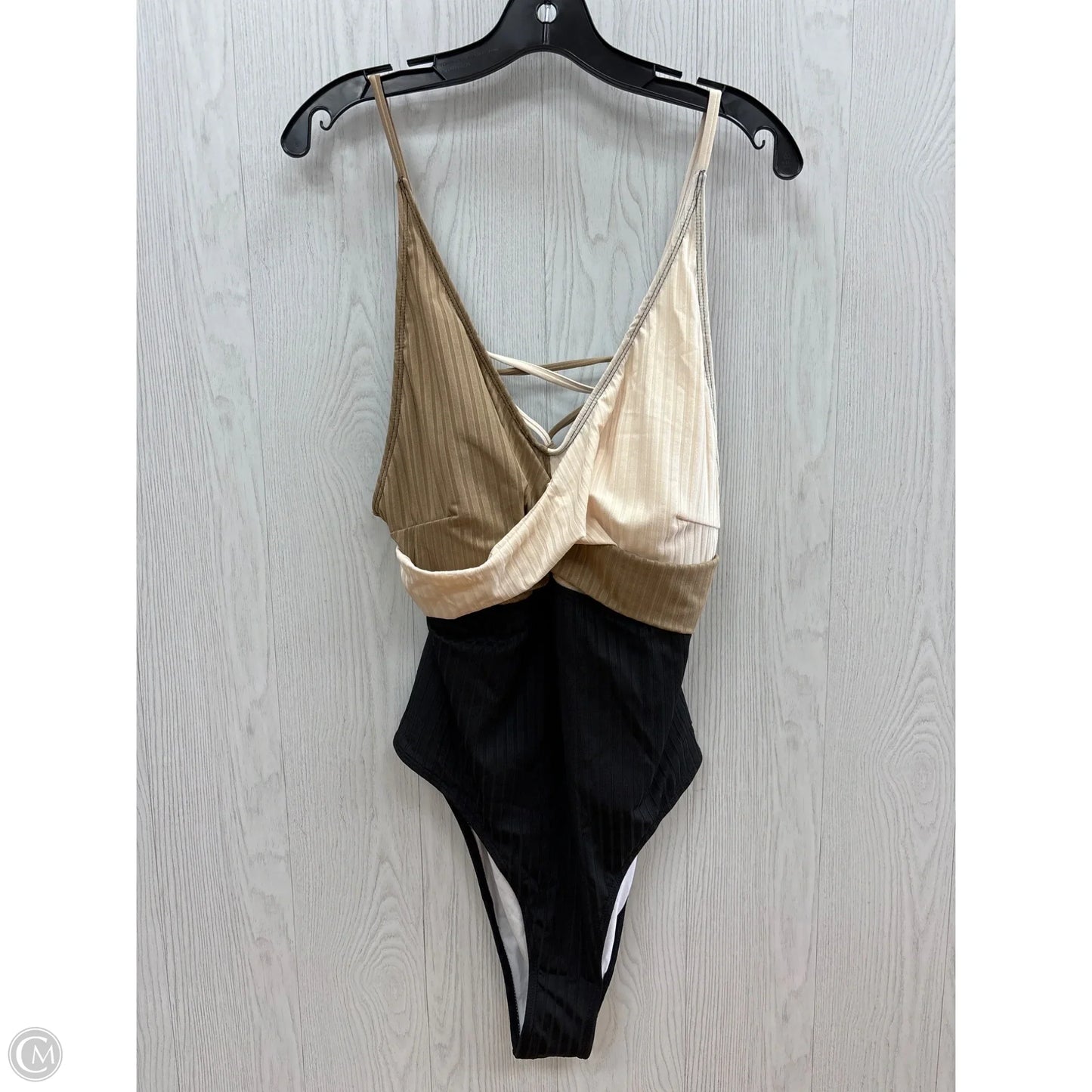 Swimsuit By Shein In Black & Tan, Size: 3x