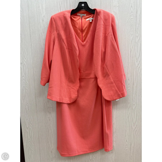 Dress Set 2pc By Studio 1 In Peach, Size: 18