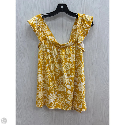 Top Sleeveless By Lc Lauren Conrad In Yellow, Size: 1x