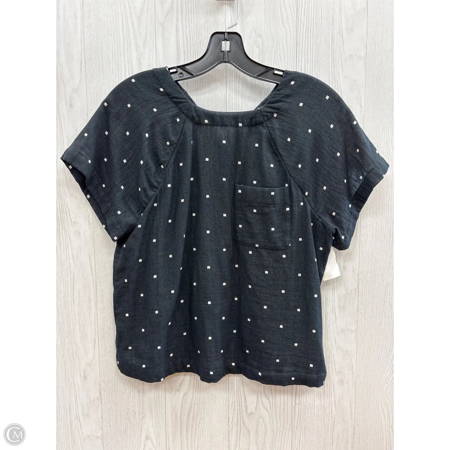 Top Short Sleeve Basic By Madewell In Black & White, Size: Xs