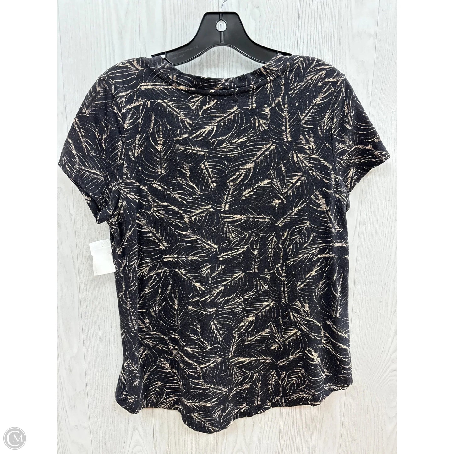 Top Short Sleeve By Falls Creek In Black Tan, Size: M