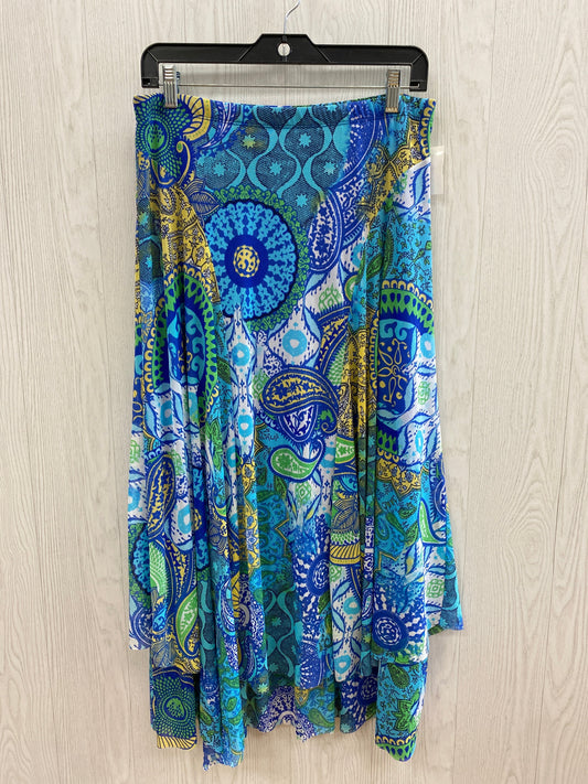 Blue Green Skirt Maxi Chicos, Size M