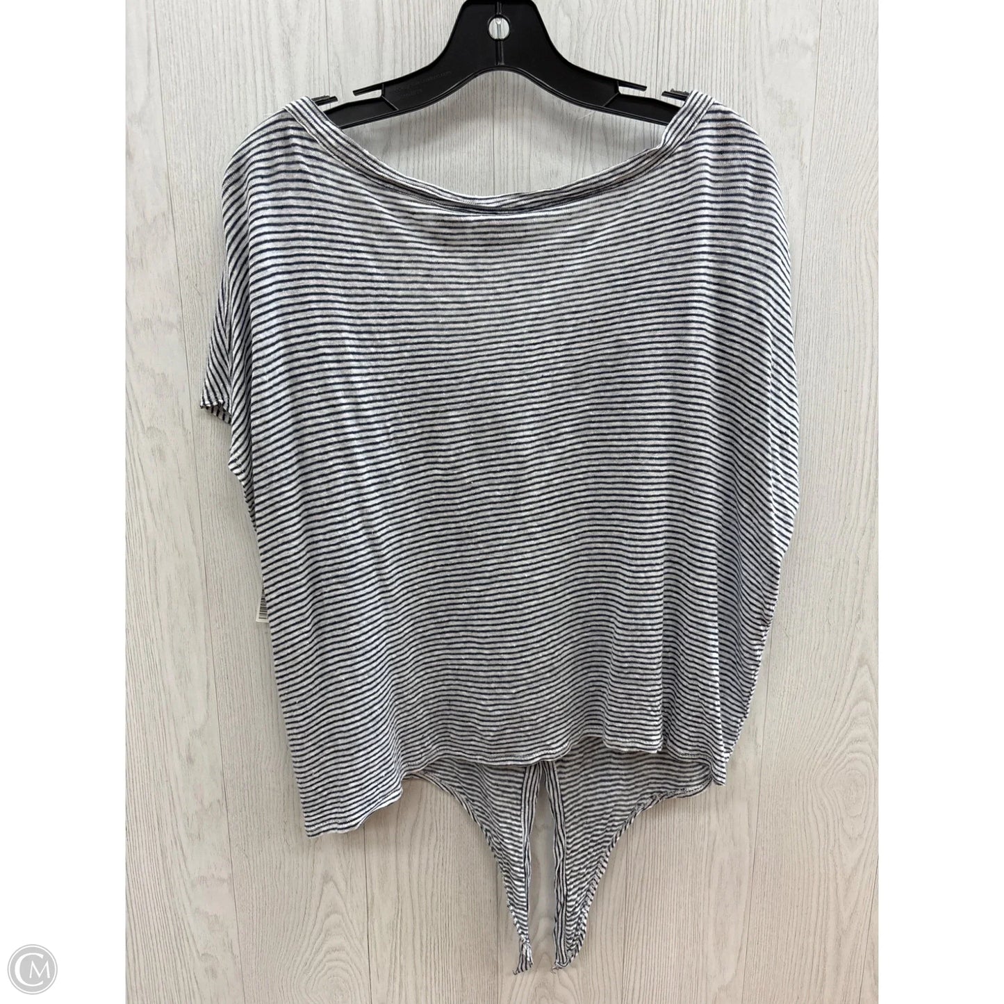 Top Short Sleeve By Rachel Zoe In Blue White, Size: Xl