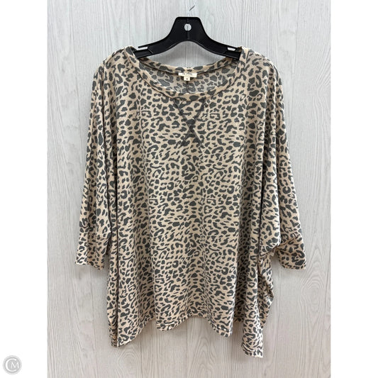 Top Short Sleeve By La Miel In Animal Print, Size: S