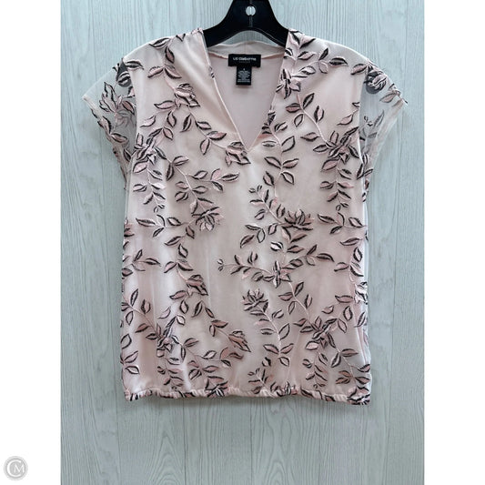 Top Short Sleeve By Liz Claiborne In Light Pink, Size: S
