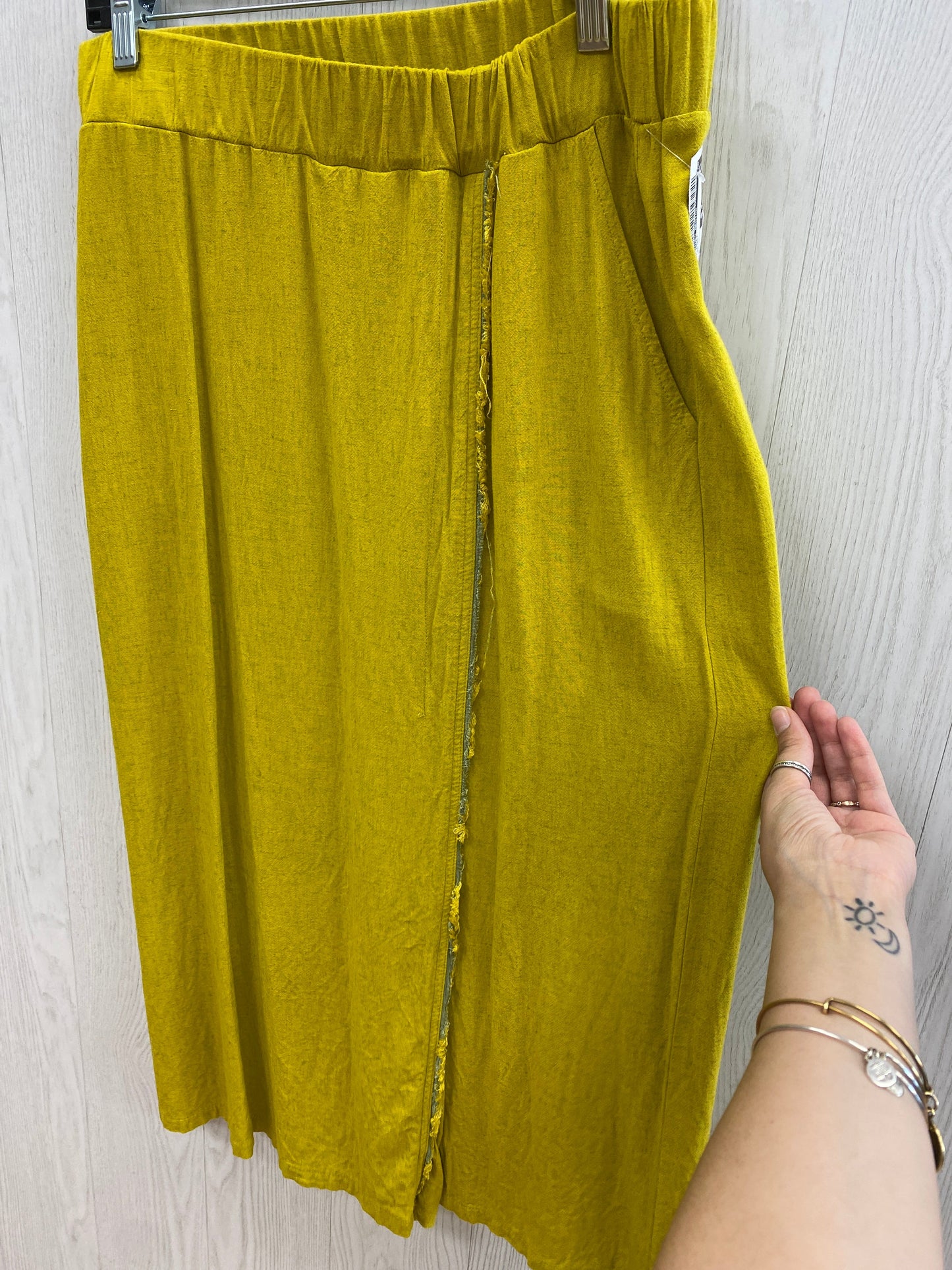 Chartreuse Skirt Maxi Clothes Mentor, Size S