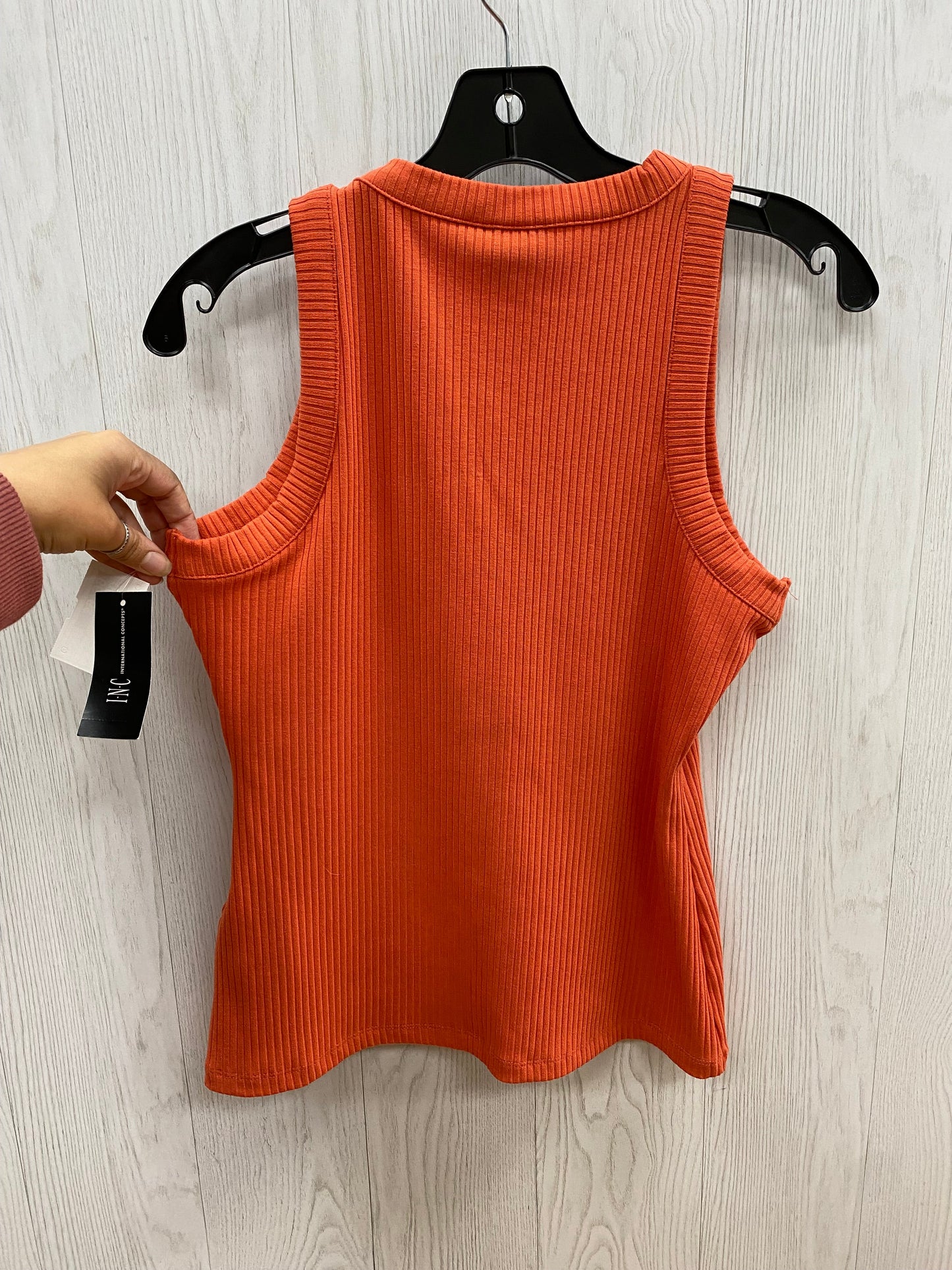 Orange Top Sleeveless Basic Inc, Size S