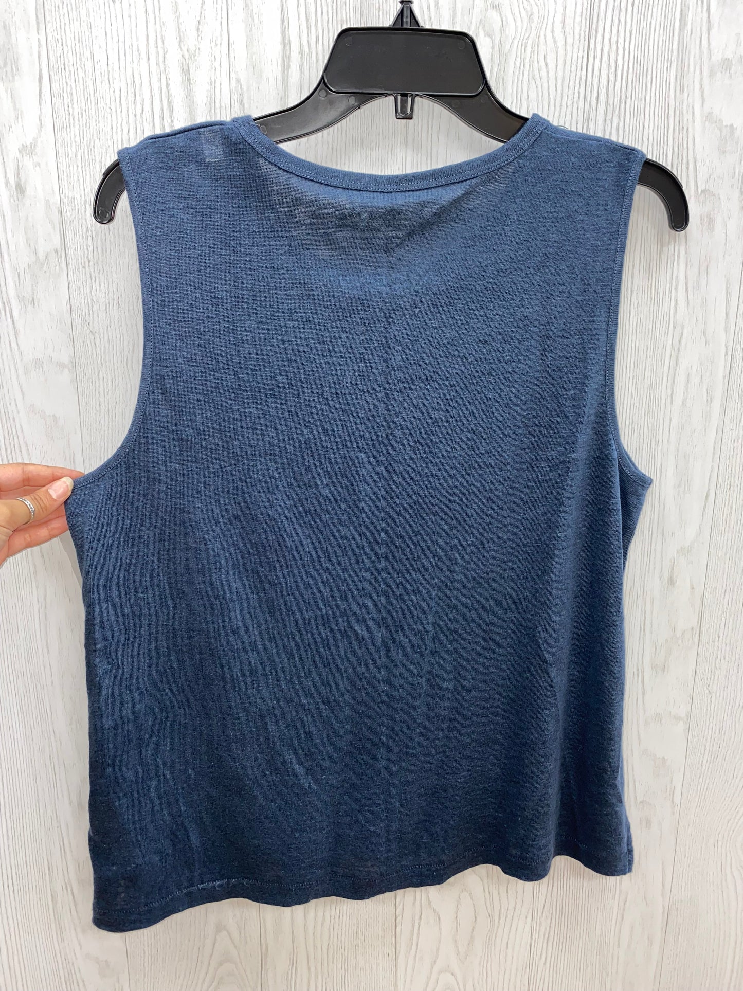 Blue Top Sleeveless Basic J. Crew, Size S