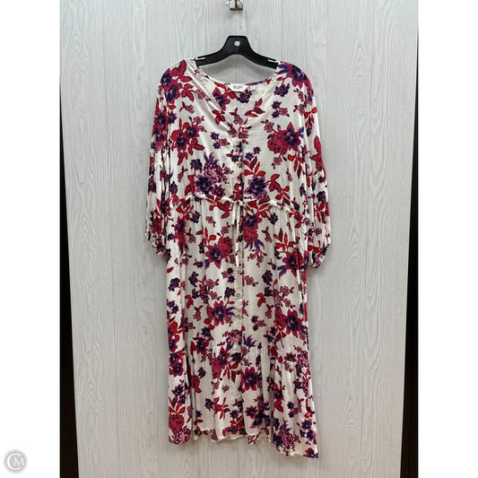 Dress Casual Midi By Clothes Mentor In Floral Print, Size: Petite   S