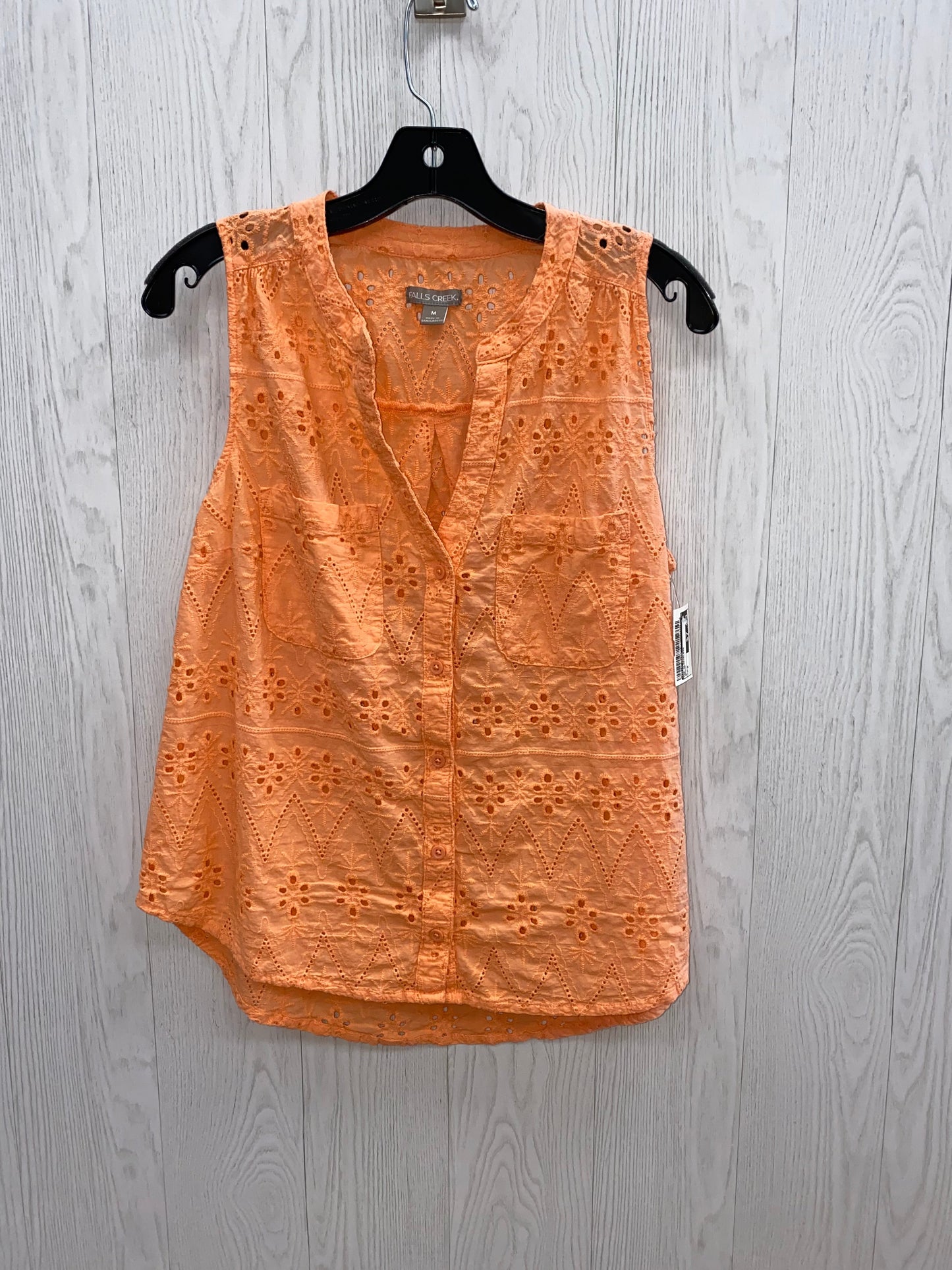 Orange Top Sleeveless Falls Creek, Size M