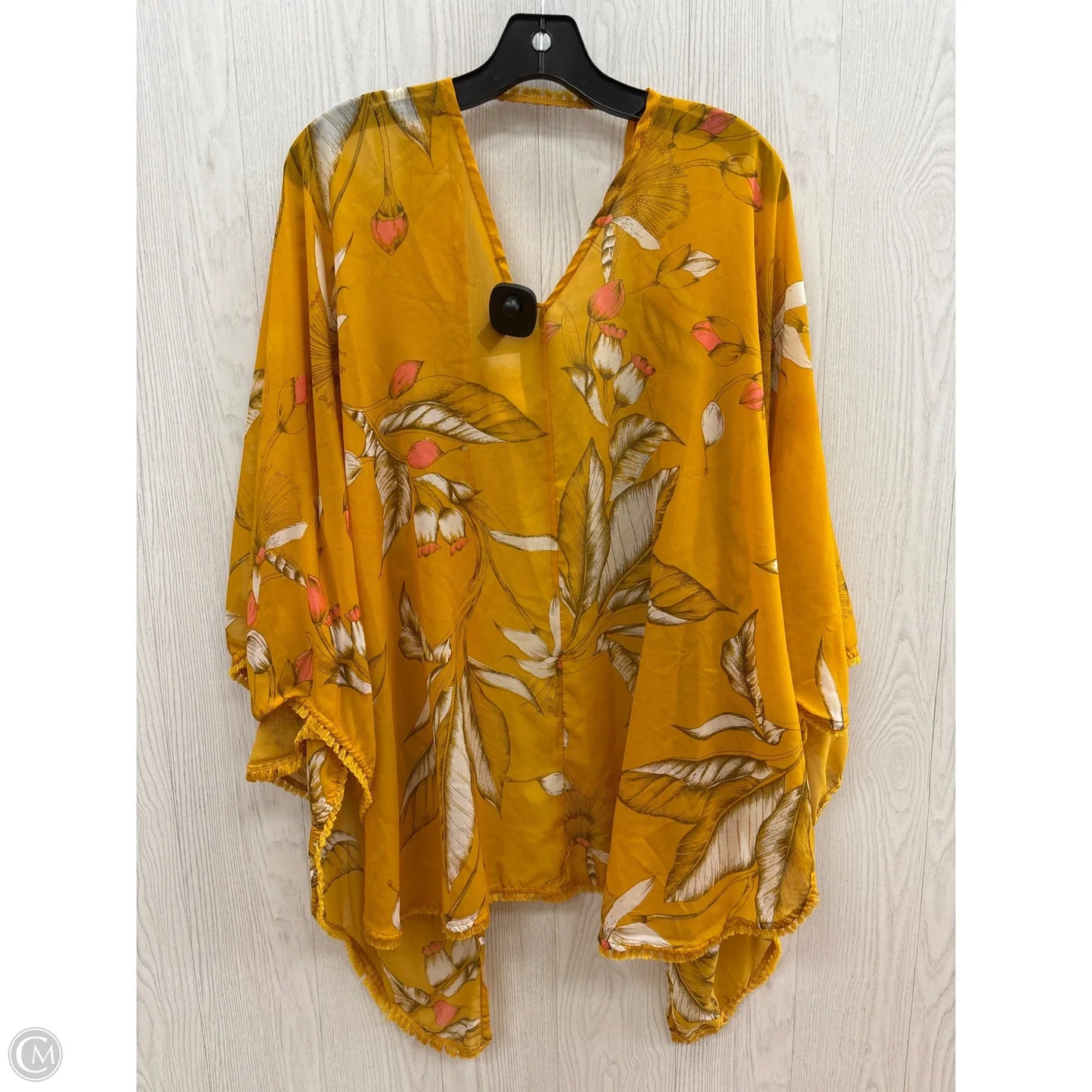Kimono By Express In Yellow, Size: Onesize