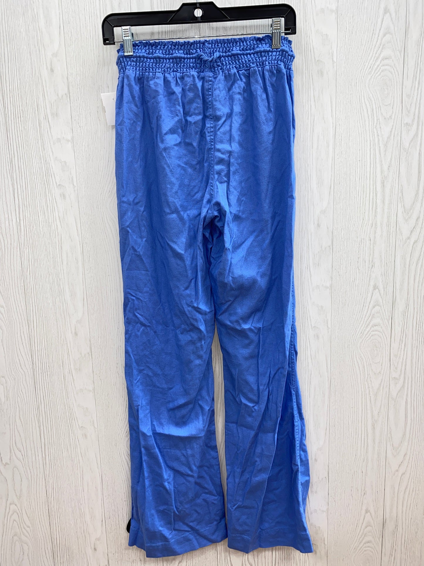 Blue Pants Linen Clothes Mentor, Size M