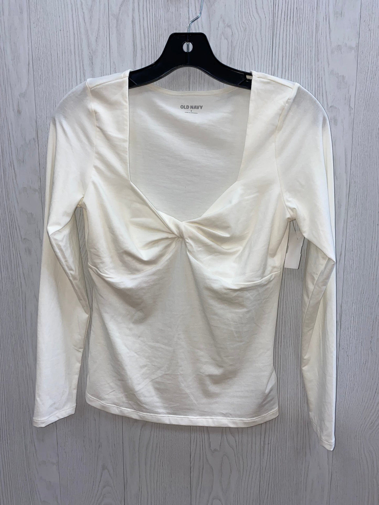 White Top Long Sleeve Basic Old Navy, Size S