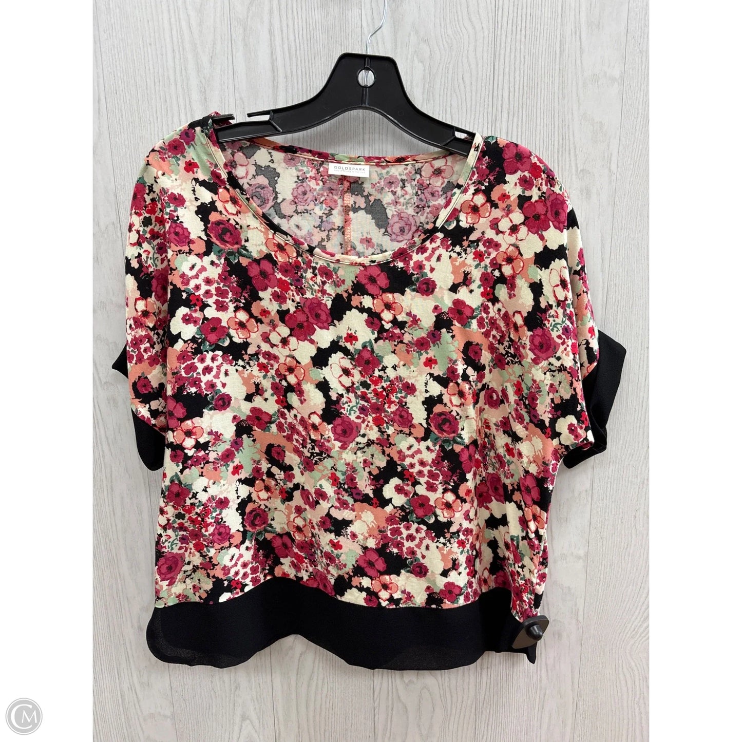 Top Short Sleeve By Clothes Mentor In Floral Print, Size: S