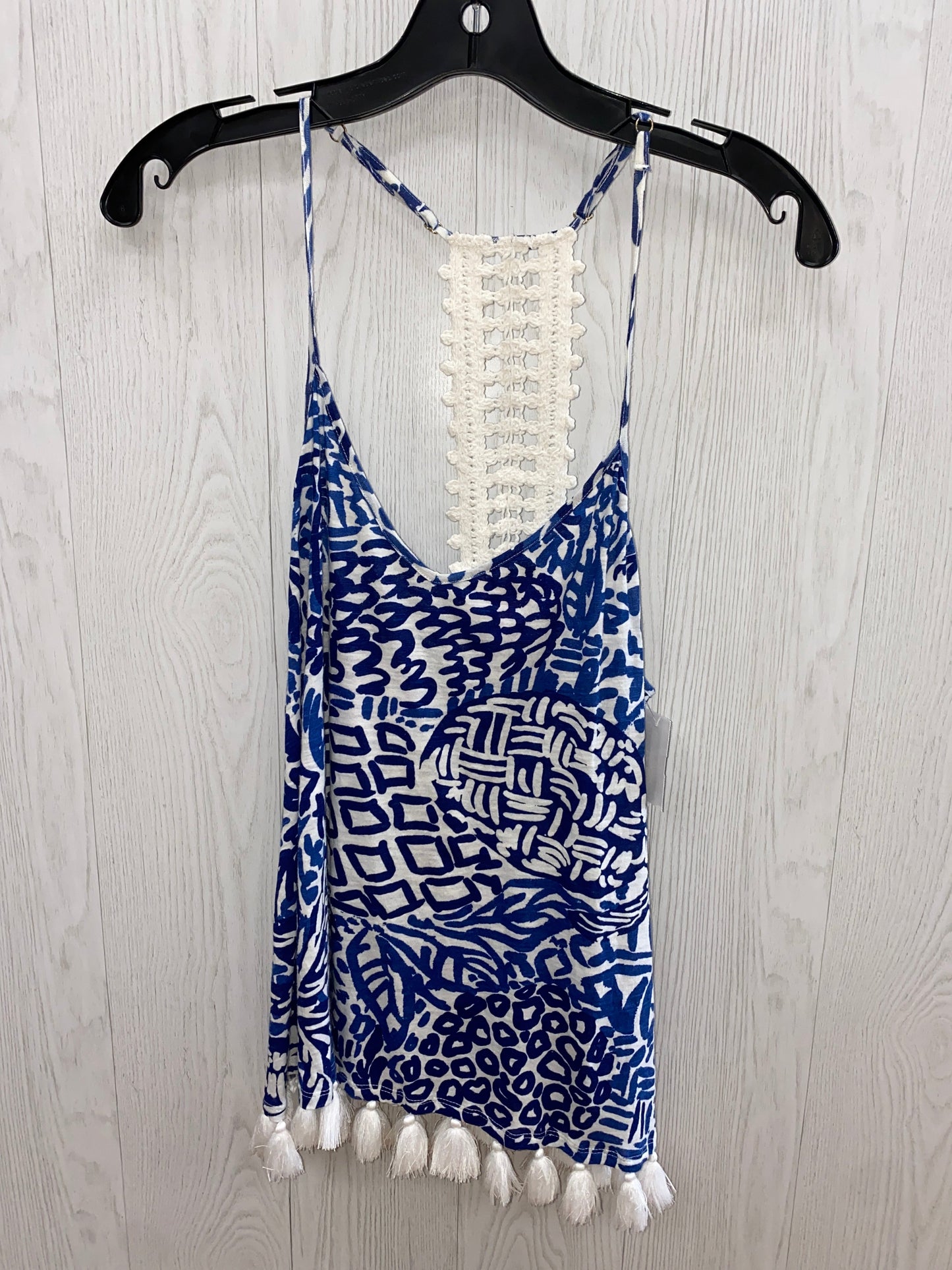 Top Sleeveless Basic By Lilly Pulitzer In Blue & White, Size: S