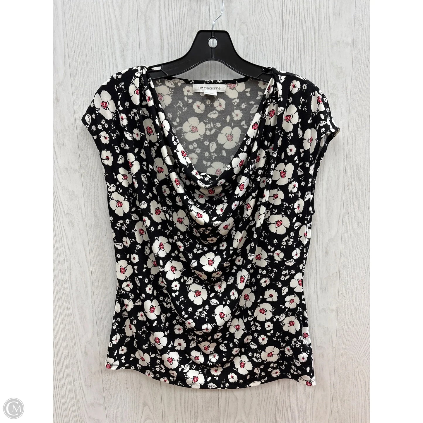 Top Sleeveless By Liz Claiborne In Black & White, Size: S