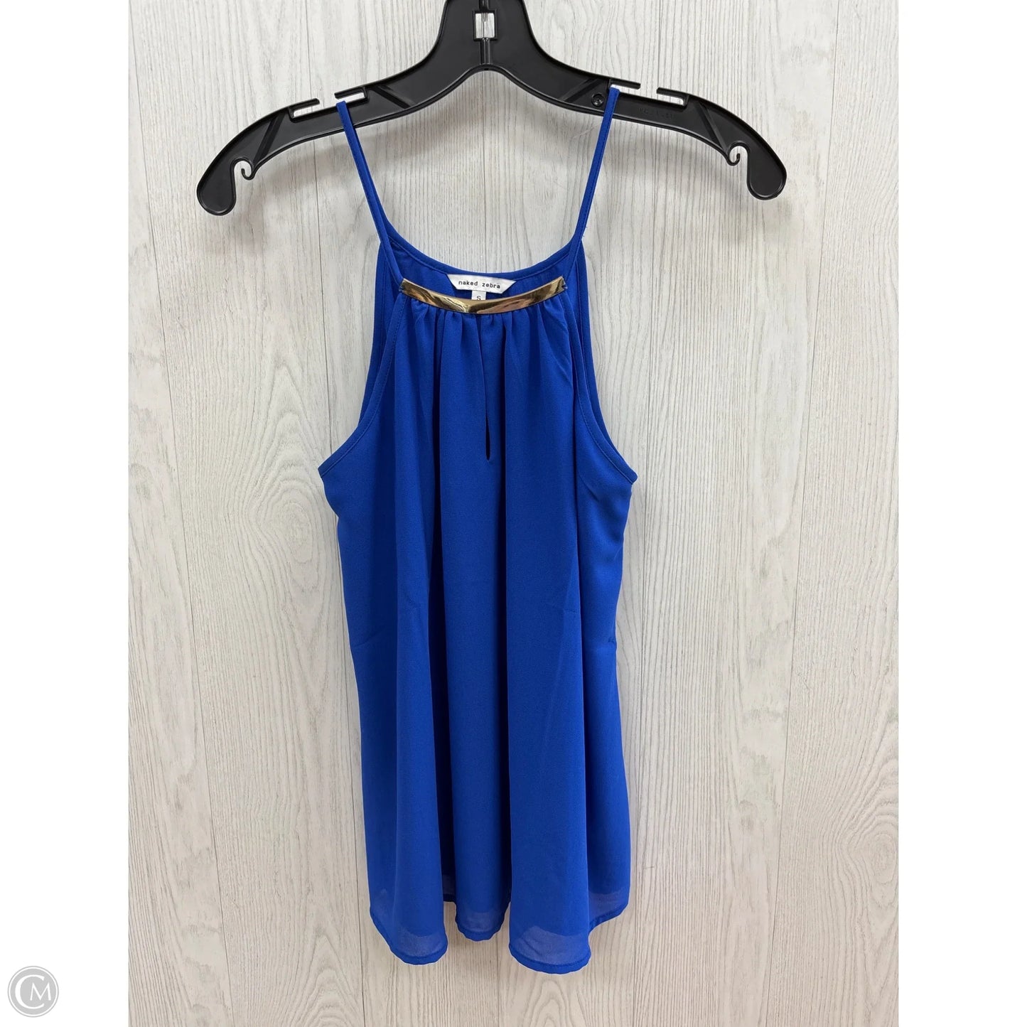 Top Sleeveless By Naked Zebra In Blue, Size: S