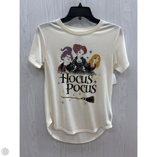 Top Short Sleeve Basic By Disney Store In Cream, Size: S