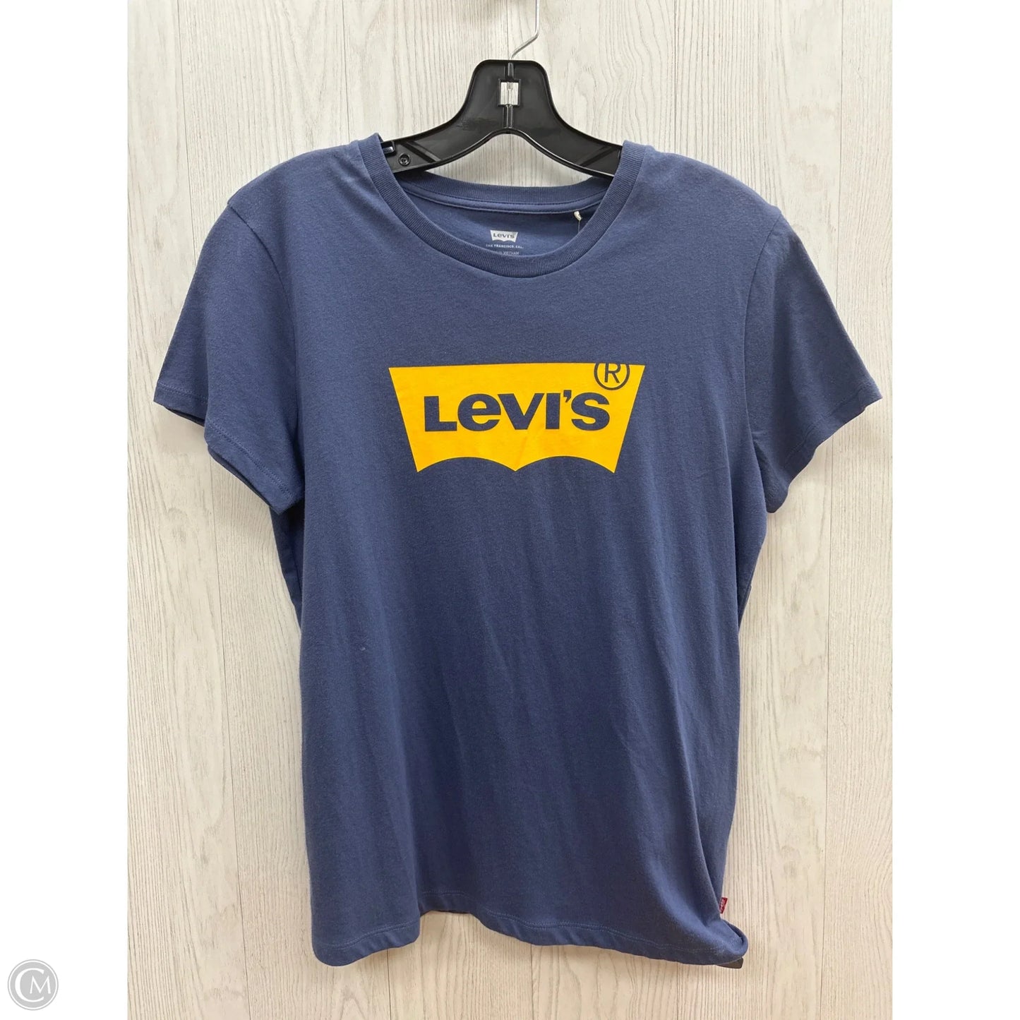Top Short Sleeve By Levis In Blue, Size: M