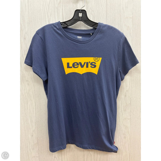 Top Short Sleeve By Levis In Blue, Size: M