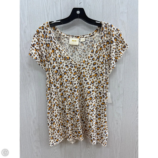 Top Short Sleeve By Maeve In Animal Print, Size: Xl