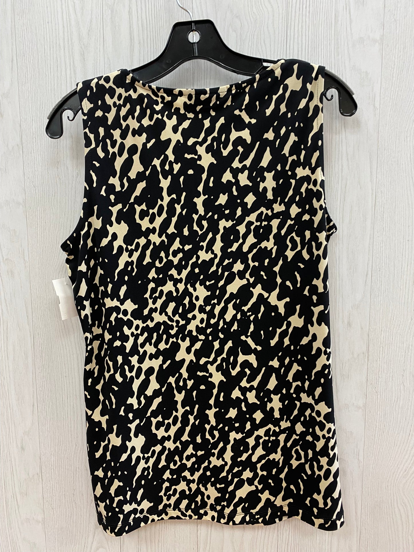 Black & Cream Top Sleeveless Dana Buchman, Size S