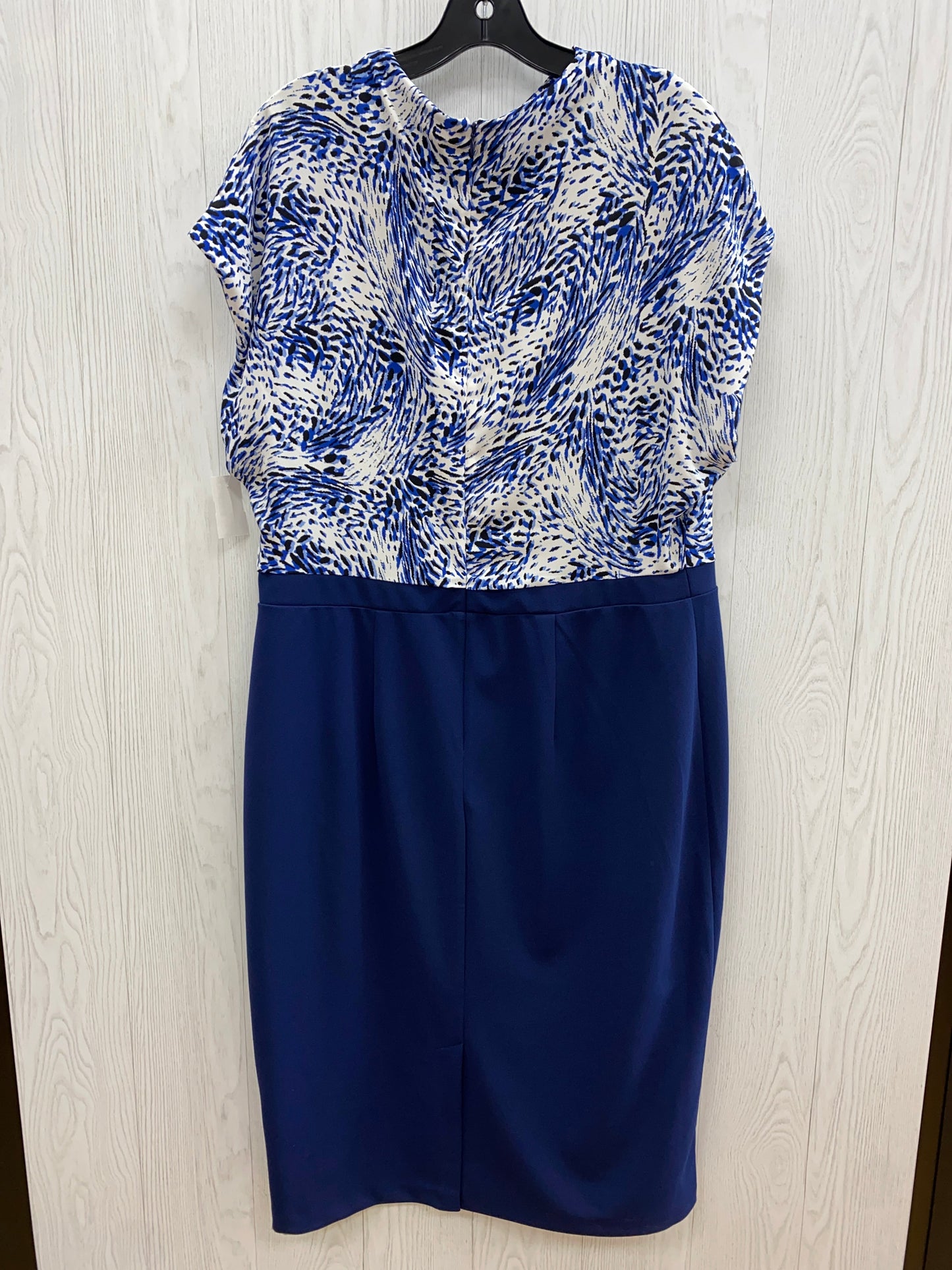 Blue Dress Casual Midi Express, Size Xl