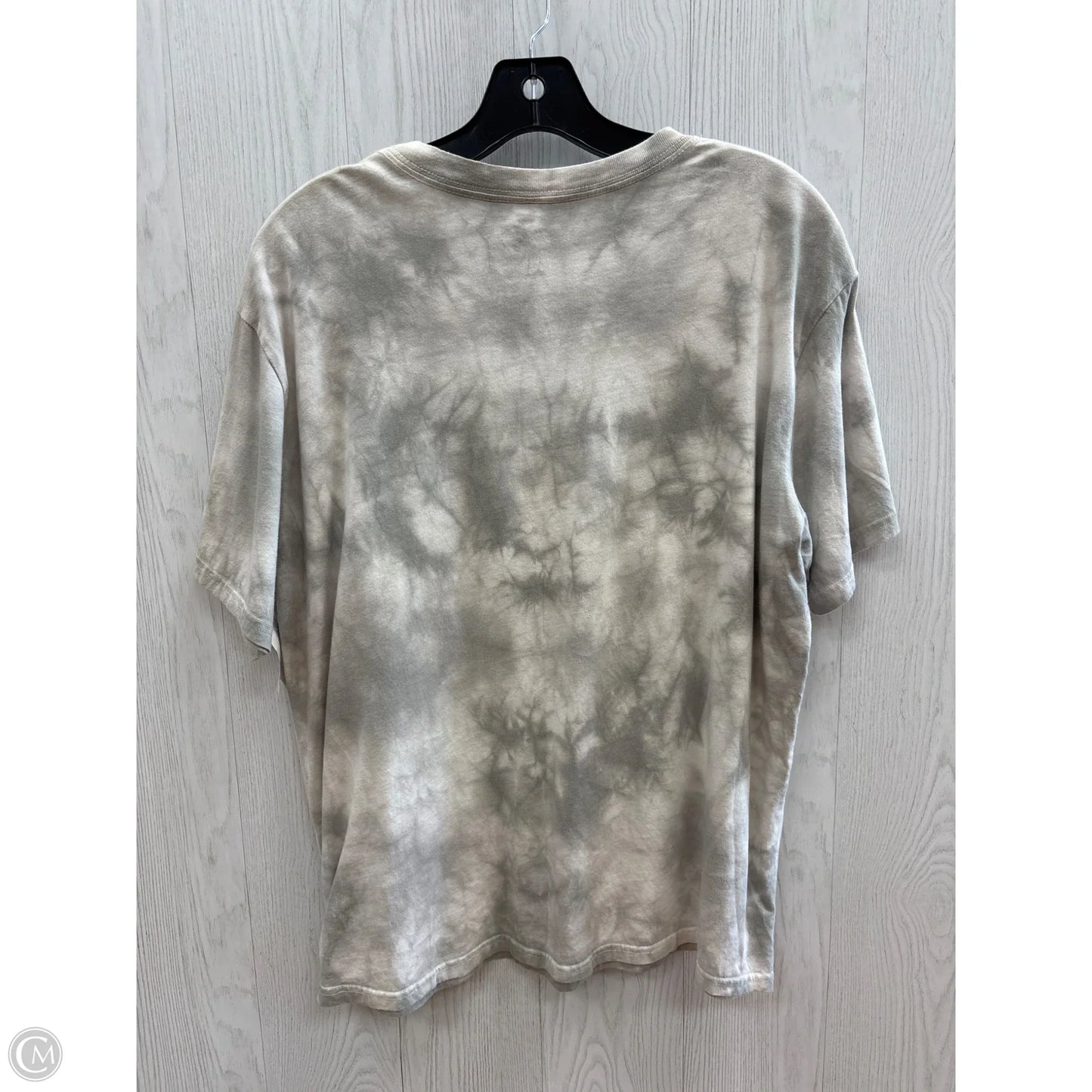 Top Short Sleeve By Clothes Mentor In Grey White, Size: Xl