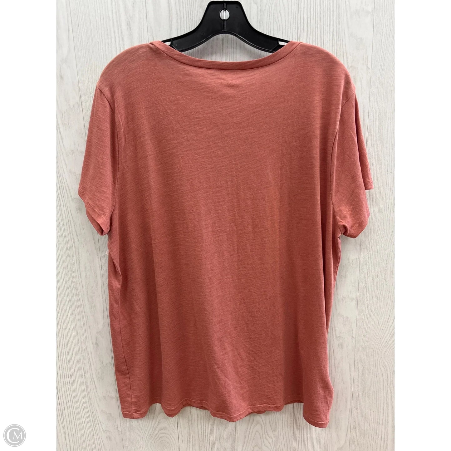 Top Short Sleeve Basic By Loft In Peach, Size: Xl