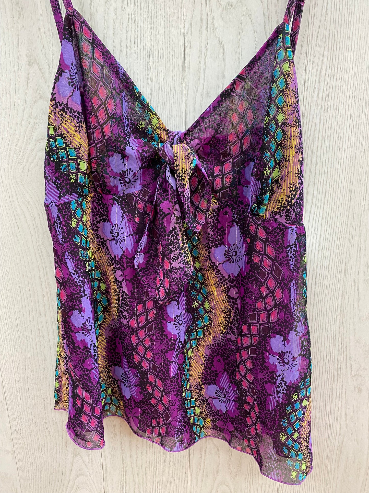 Purple Top Sleeveless Clothes Mentor, Size S