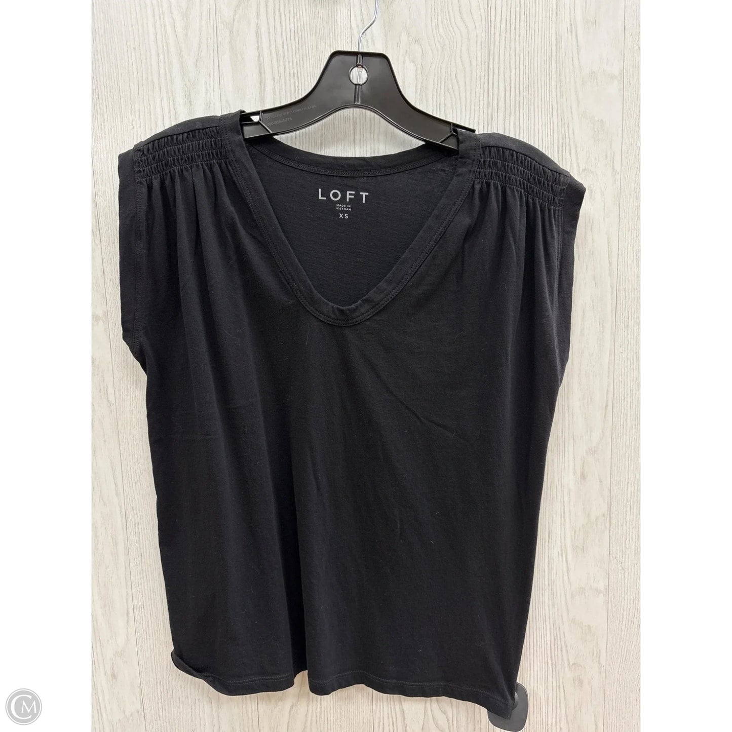 Top Short Sleeve Basic By Loft In Black, Size: Xs