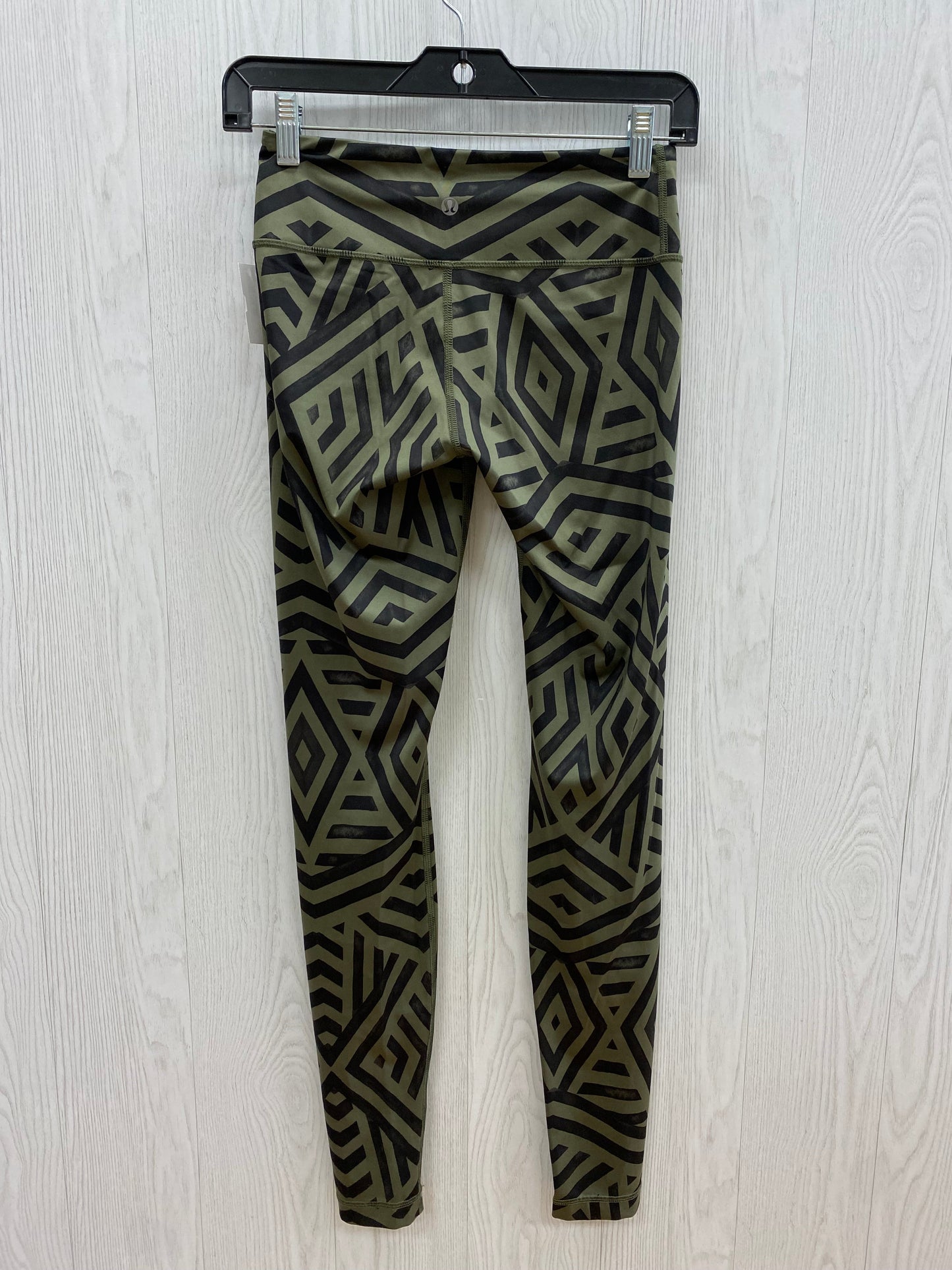 Black & Green Athletic Leggings Lululemon, Size S