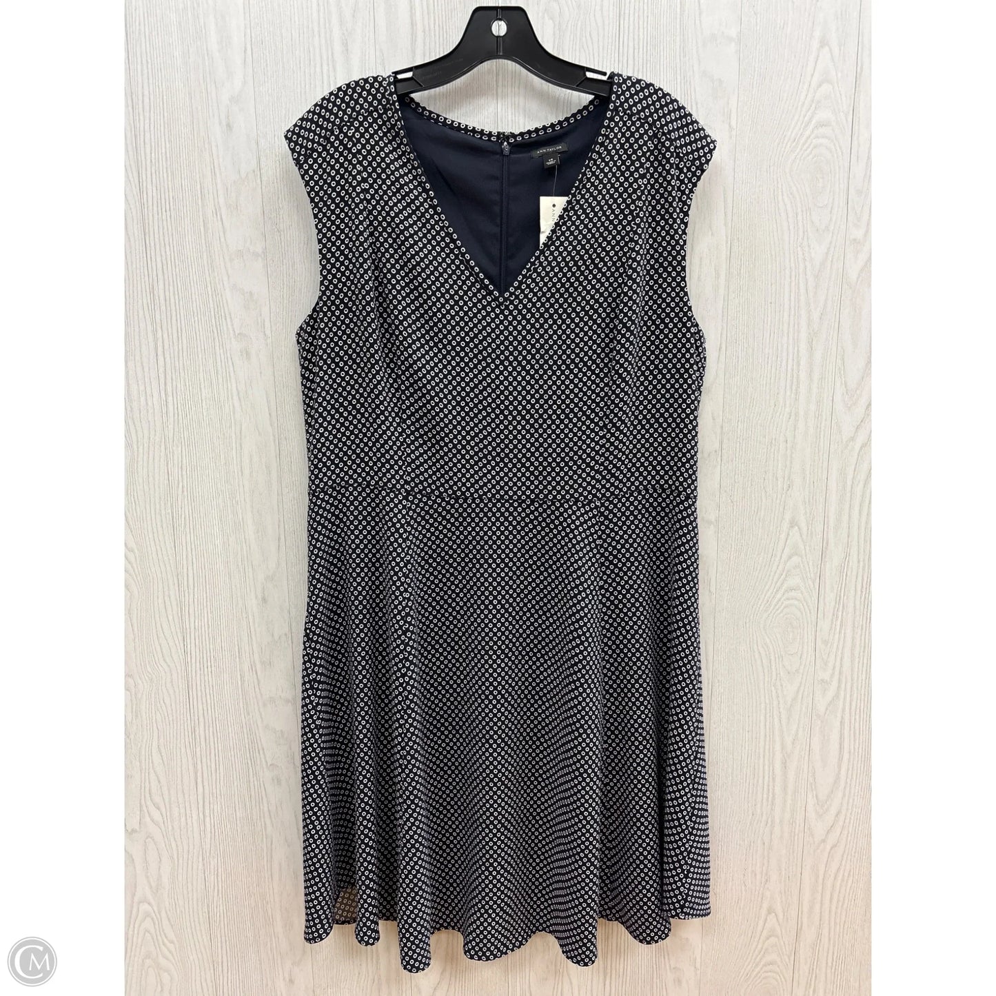 Dress Casual Midi By Ann Taylor In Navy, Size: Xl