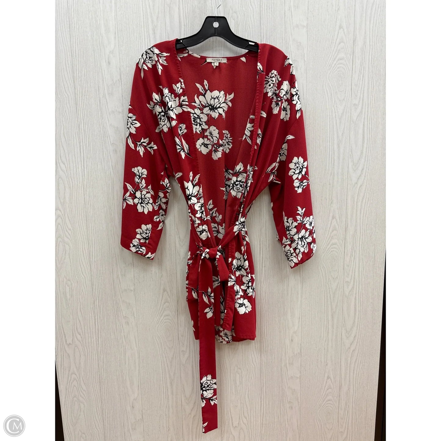 Kimono By Papaya In Red & White, Size: M