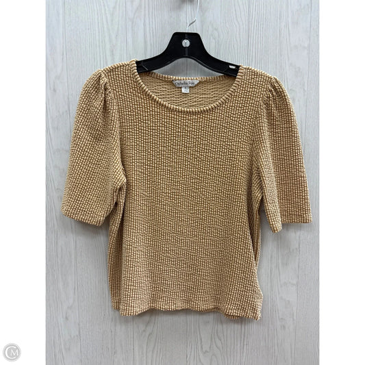 Top Short Sleeve By Ophelia Roe In Tan, Size: S
