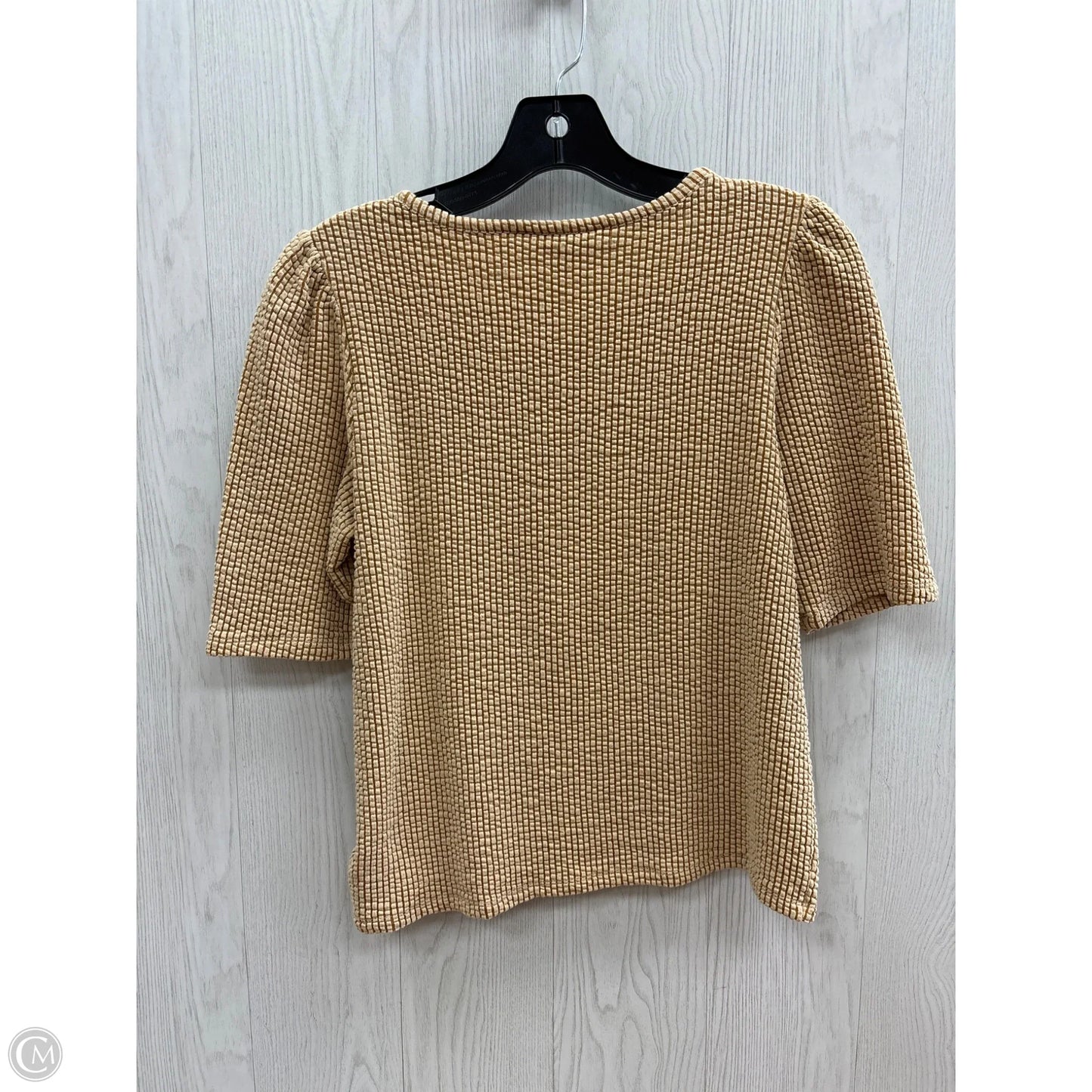 Top Short Sleeve By Ophelia Roe In Tan, Size: S
