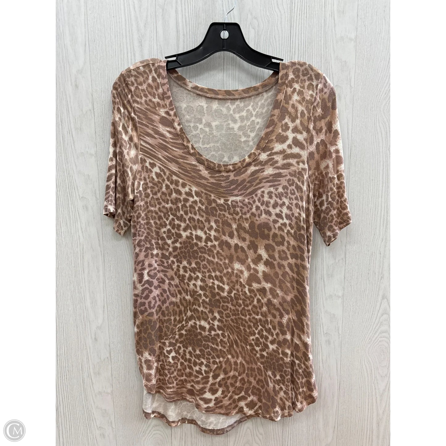 Top Short Sleeve By Maurices In Animal Print, Size: S