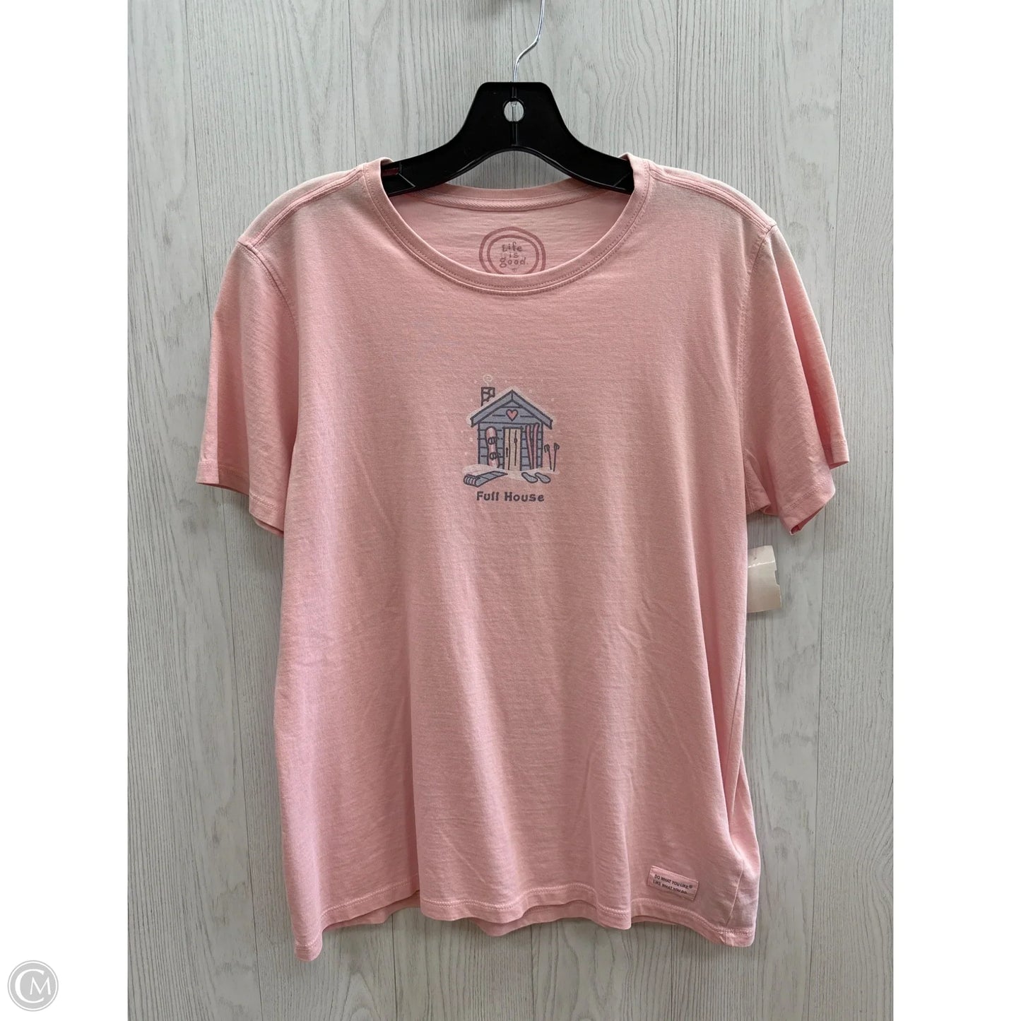 Top Short Sleeve Basic By Life Is Good In Pink, Size: M