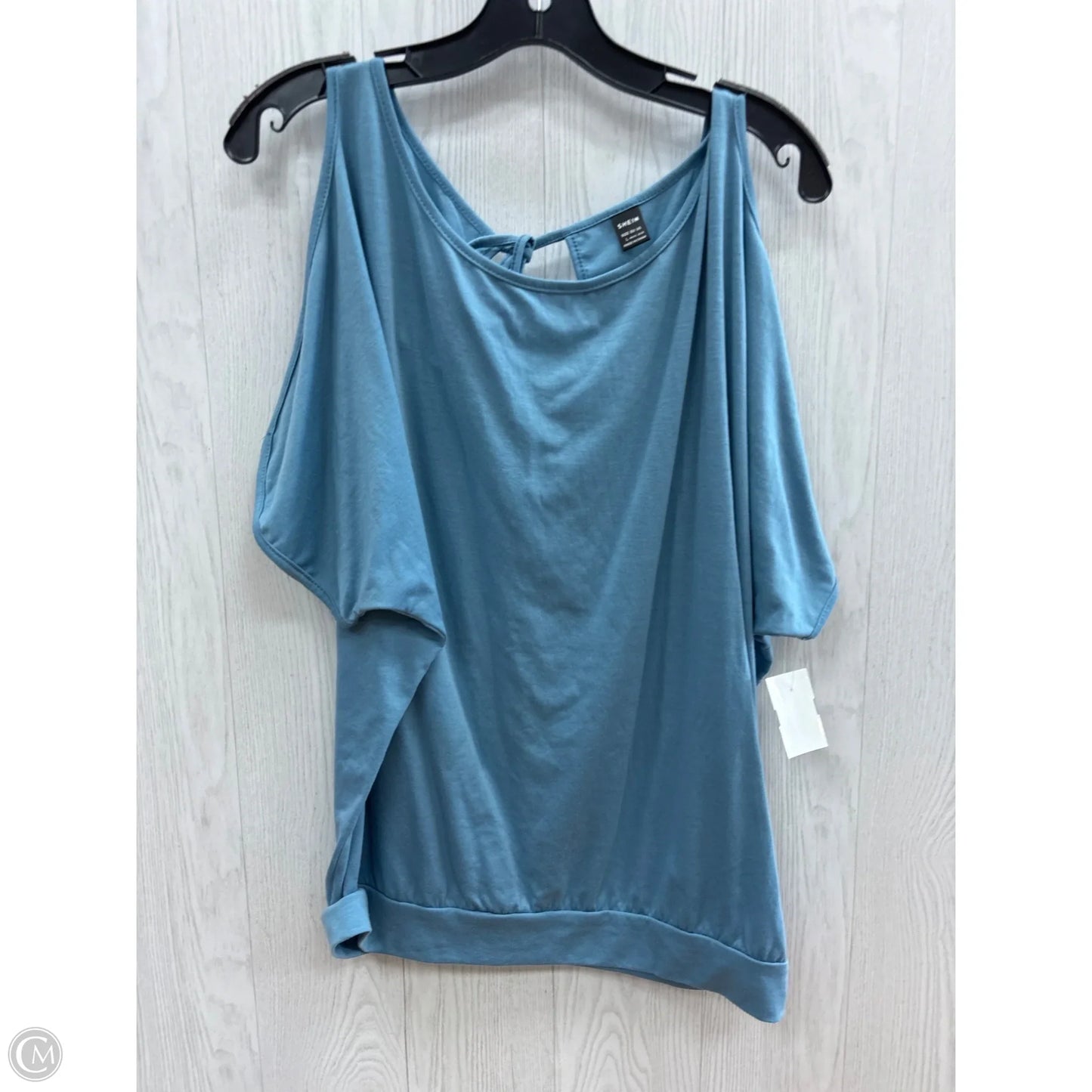Top Short Sleeve By Shein In Blue, Size: L