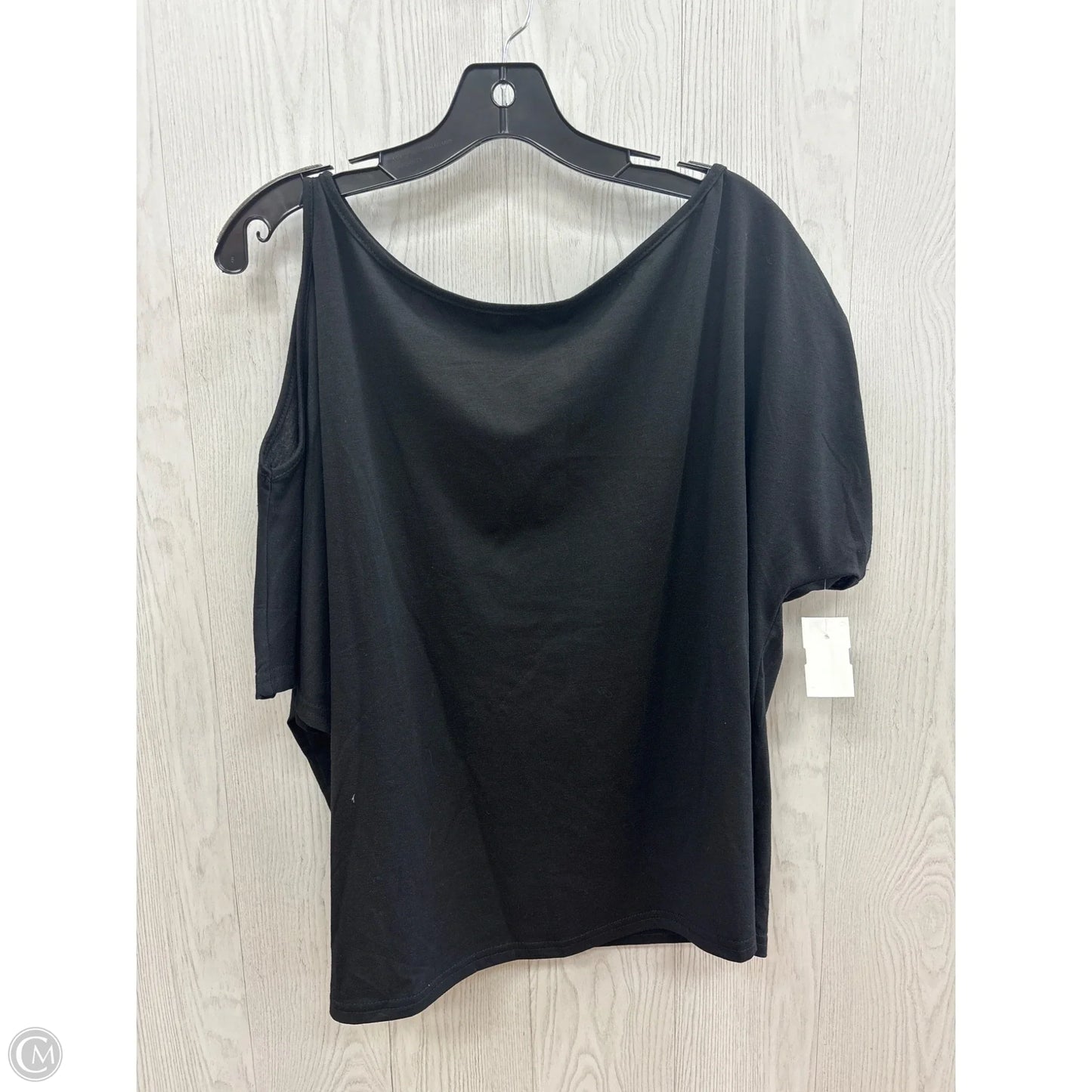 Top Short Sleeve By Shein In Black, Size: L