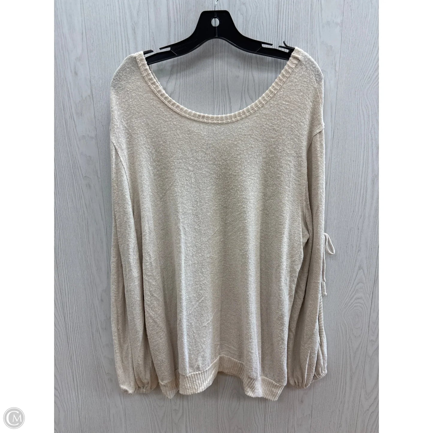 Top Long Sleeve By Maurices In Cream, Size: 2x