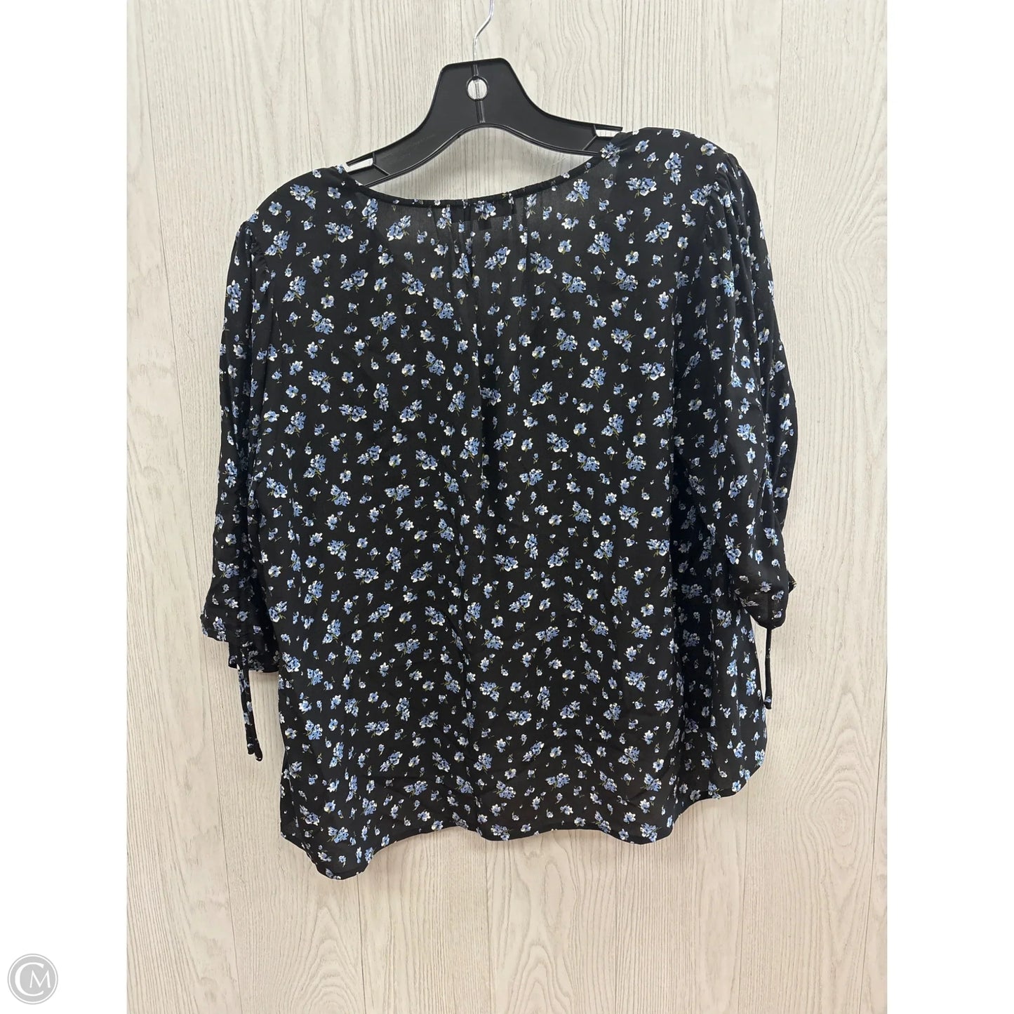 Top Short Sleeve By Madewell In Floral Print, Size: L