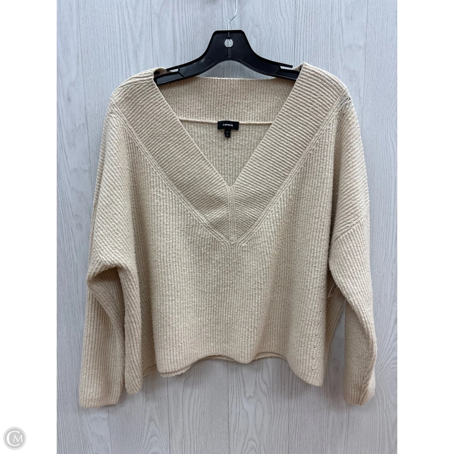 Sweater By Express In Cream, Size: S