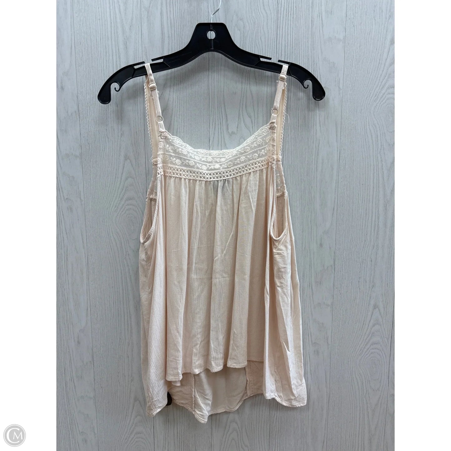 Top Sleeveless By Torrid In Cream, Size: Xl