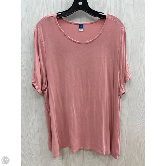 Top Short Sleeve By Old Navy In Pink, Size: Xxl